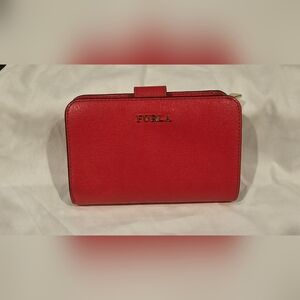 Furla Leather Red Compact Wallet